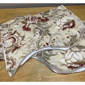 Covington Dennehy Jute 65 Floral‎ Linen (2) Valances Flower Cottagecore 48x18"